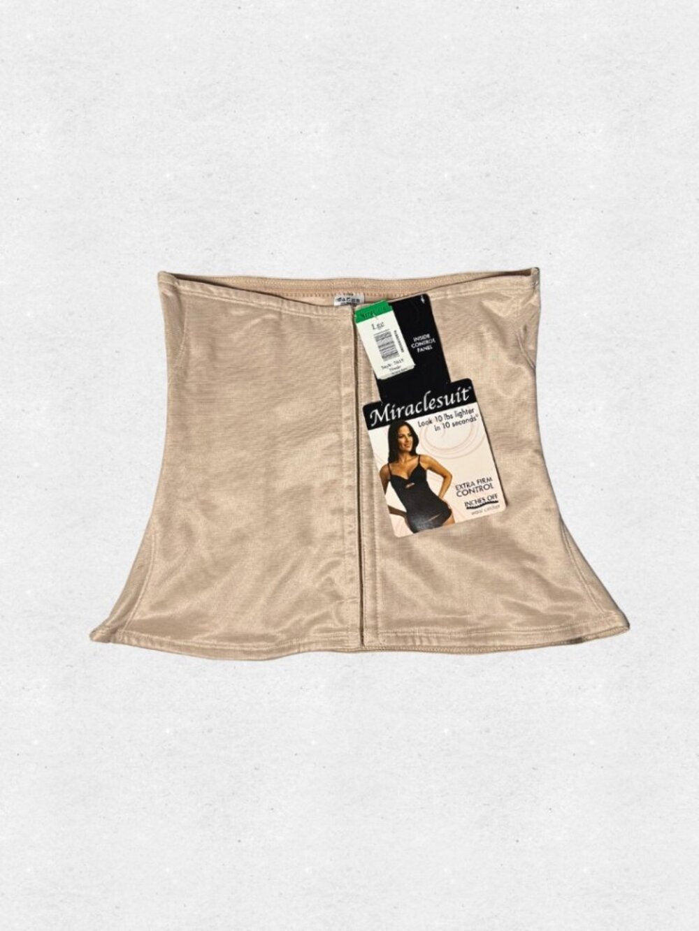 NWT Miraclesuit 2615 Inches Off Waist Cincher Large Seamless Neutral Boning Nude